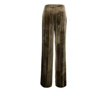 Oversized Velvet Trousers — Brown