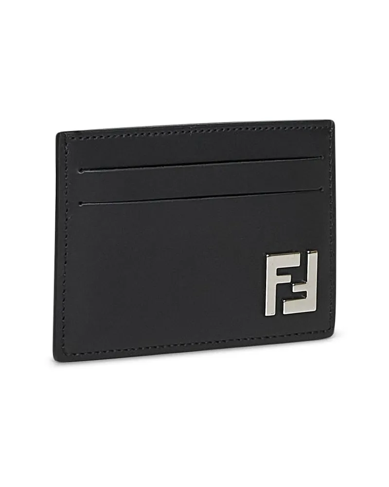 Fendi Men's Card Holder Squared Ff Black Calf Leather Wallets & Cardholders Black