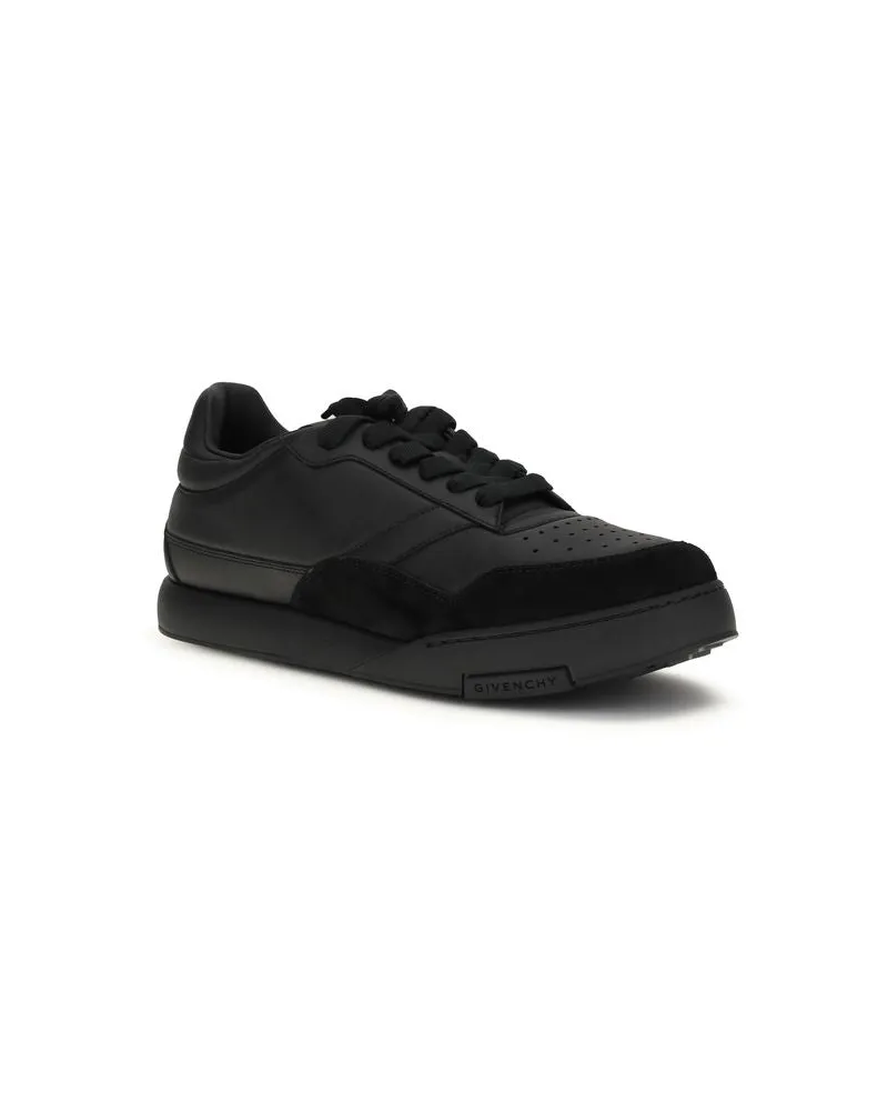 Givenchy Men's Black Calf Leather Bos Taurus Low Top Sneakers Black