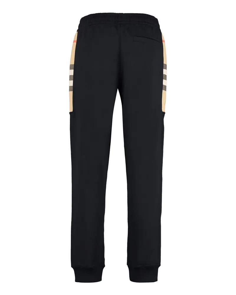 Burberry Men's Track Pants Drawstring Waist Black Cotton Black