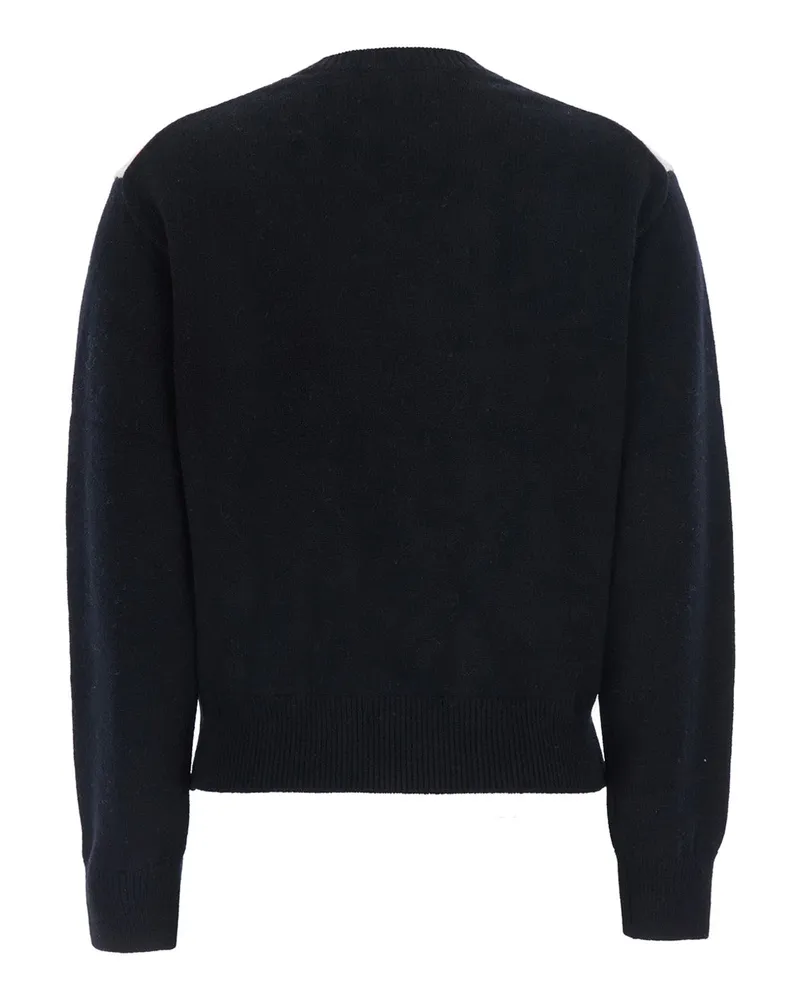Dunst Argyle Wool Sweater — Black Black