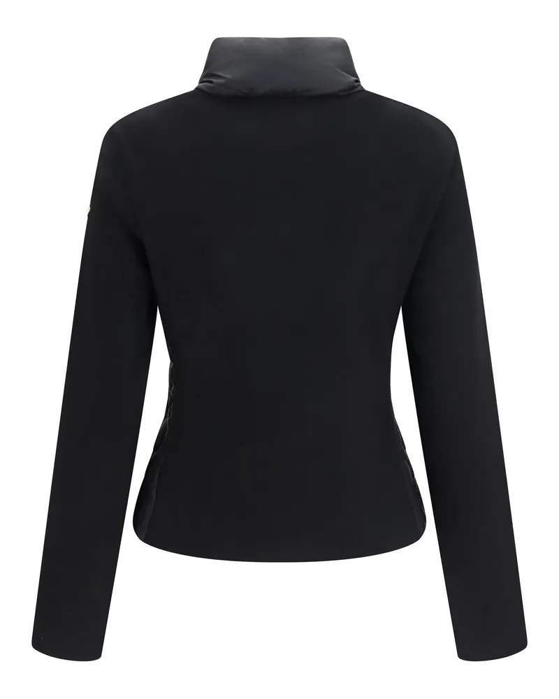 Moncler Women's Cardigan Cotton Padded Black Sweater Black