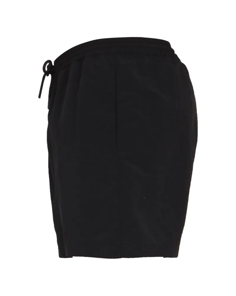 MSGM Logo Print Bermuda Shorts — Black Black