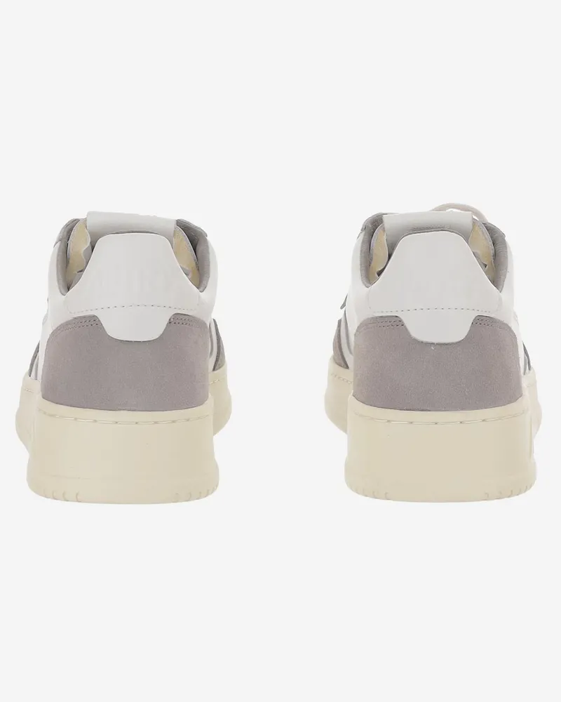 AUTRY Men's Low-Top Leather Sneakers Grey Trainers White