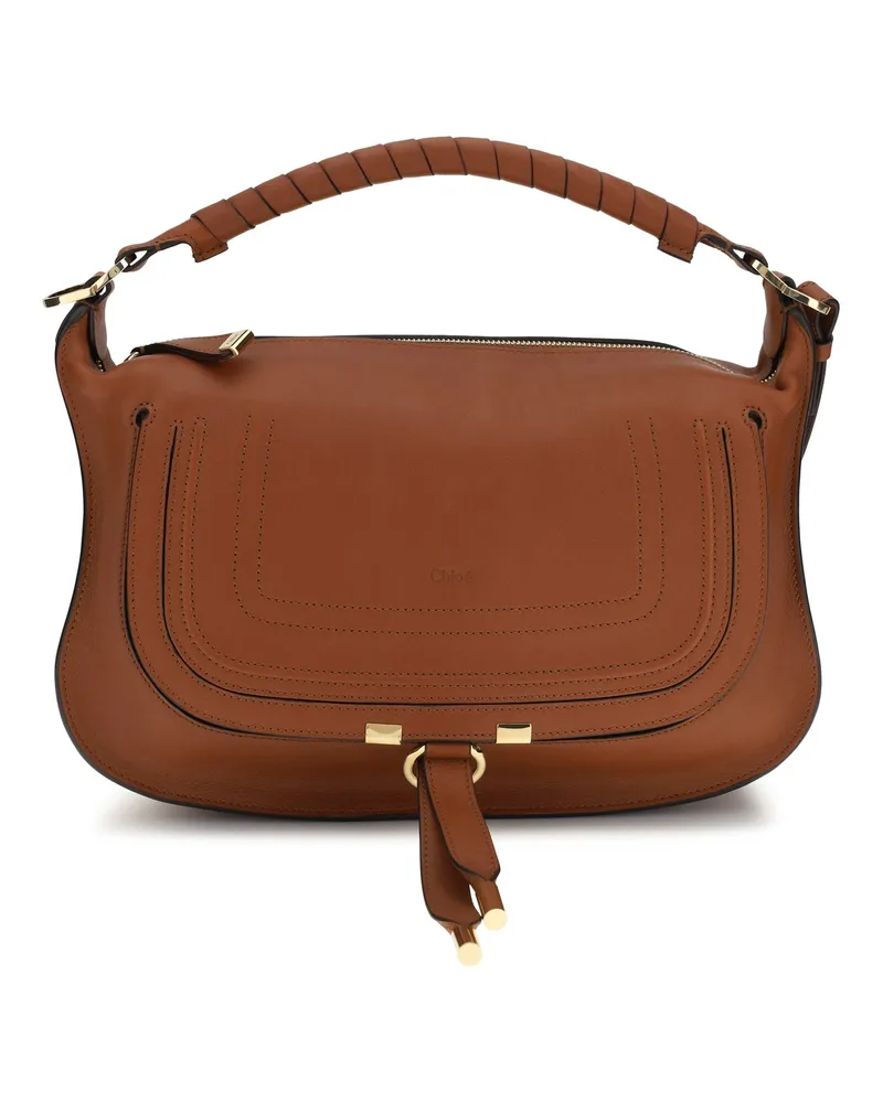 Chloé Women's Small Shoulder Bag Marcie Clay Brown Calf Leather (bos Taurus Brown