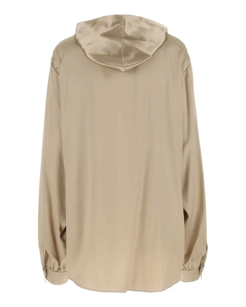 Balenciaga 725063tac61 9501 Exterior: Silk Camicie Shirt Beige