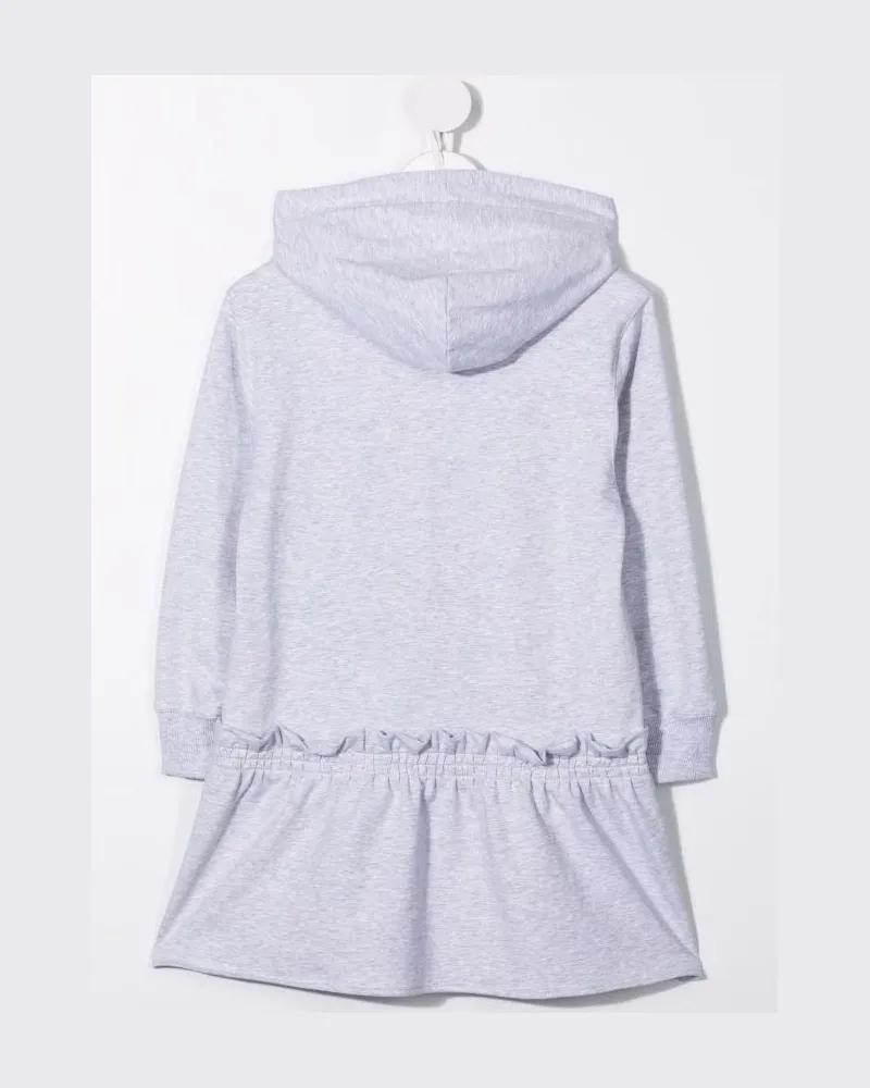 Brunello Cucinelli Kids' Dreamer Hoodie-Dress Aw21 G Grey
