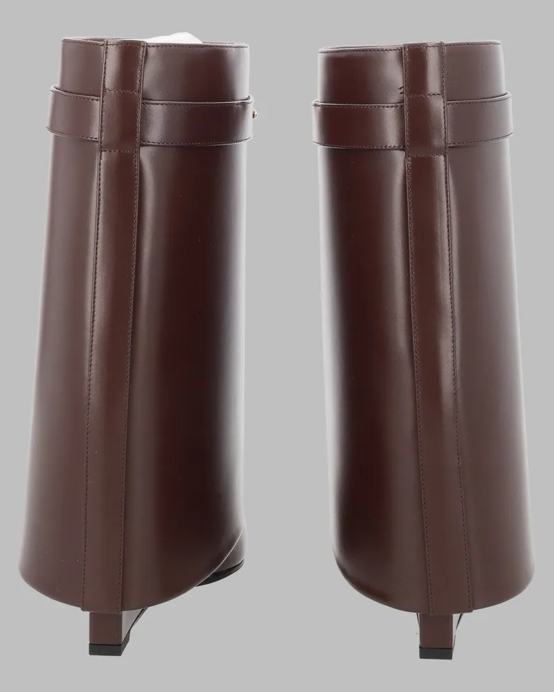 Givenchy Shark Pinch Boots — Brown Brown