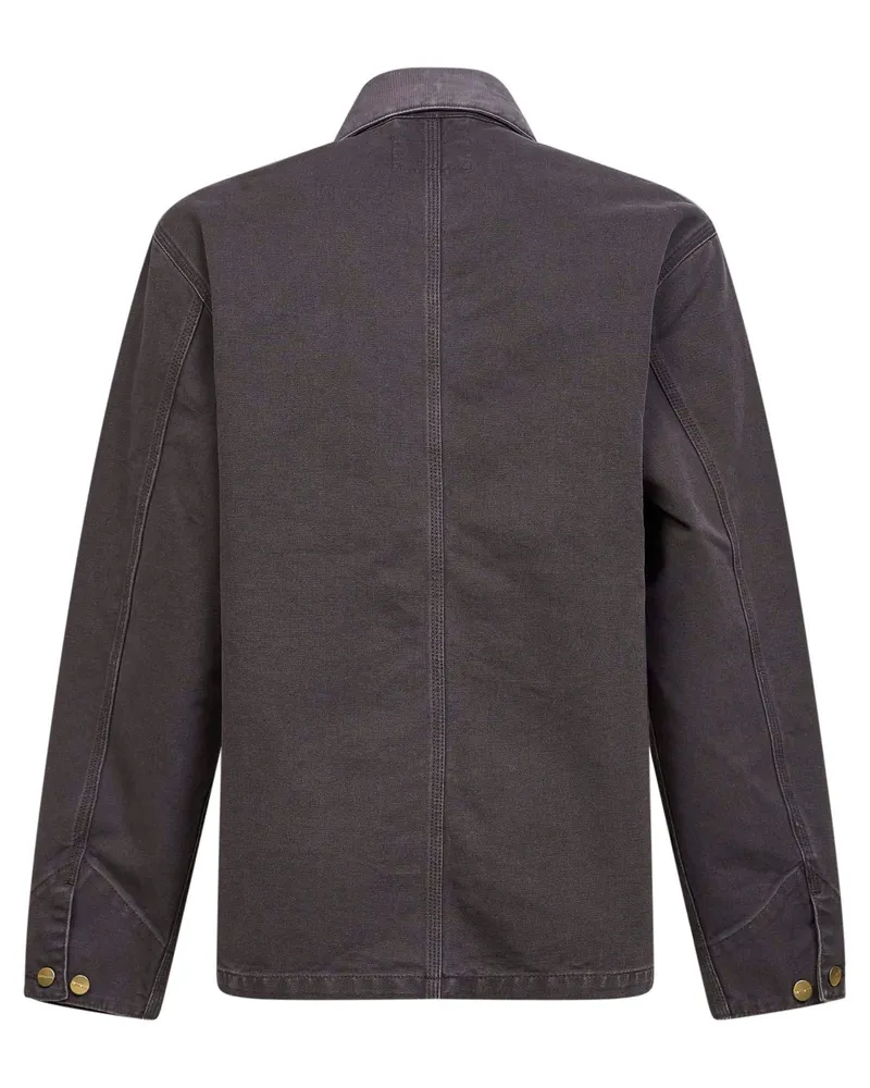 Carhartt WIP Men's Shale Michigan Coat Jacket Brown Organic Cotton Bomber Brown