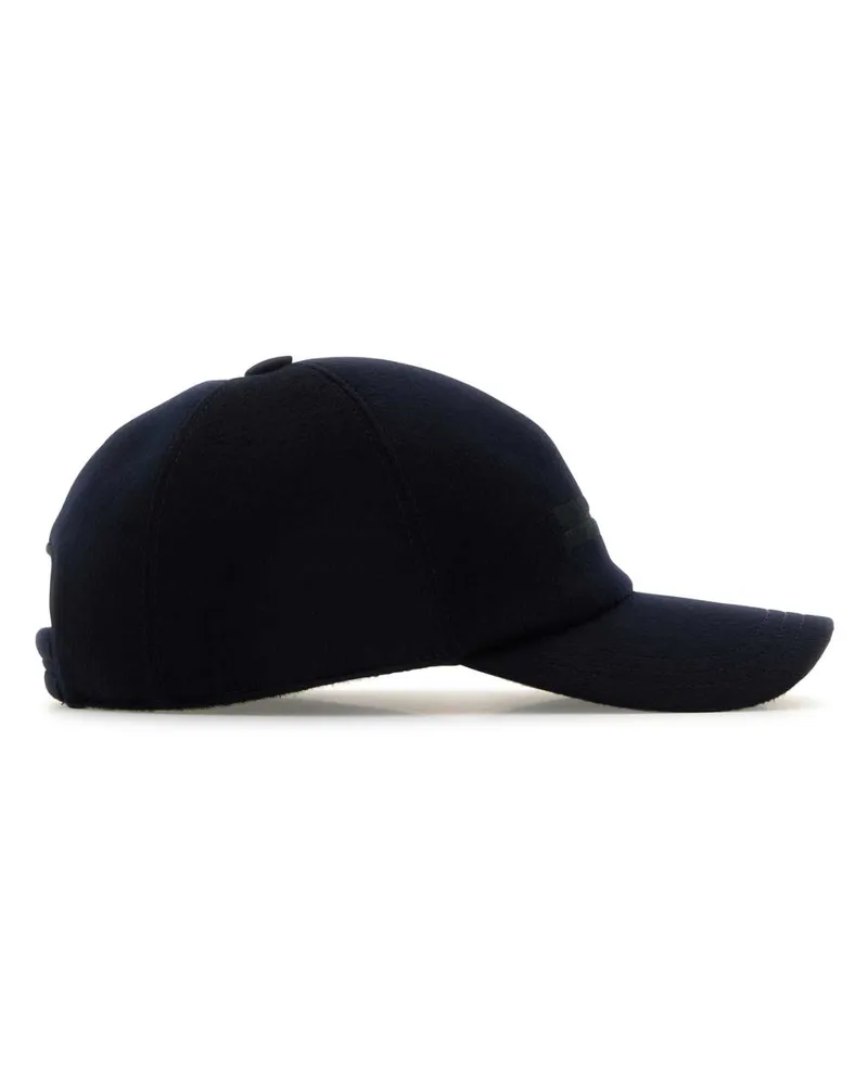 Ermenegildo Zegna Men's Midnight Blue Cashmere Baseball Cap Bl1 Cappelli Hat Navy