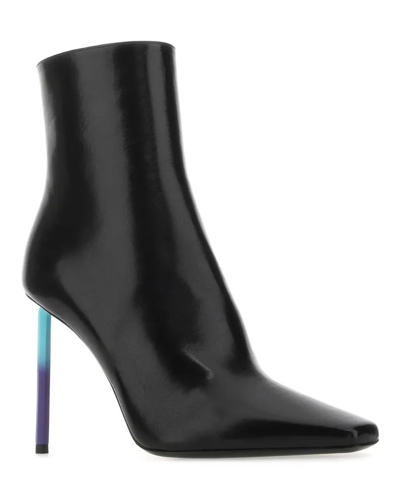 OFF-WHITE Women's Black Nappa Leather Allen Ankle Boots 1045 Stivali Black