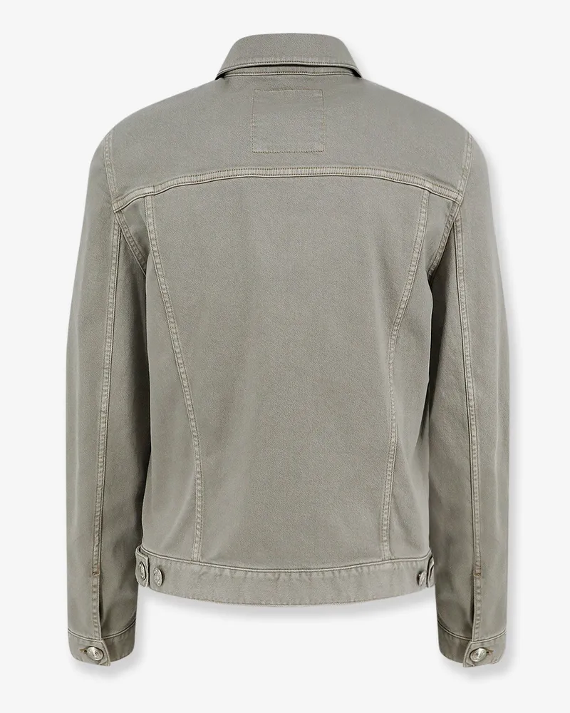 Brunello Cucinelli Men's Denim Jacket Grey Cotton Gray