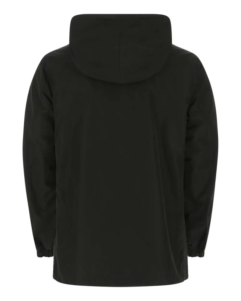 Burberry Men's Black Polyester Reversibile K-Way A1189 Trench Coat Black