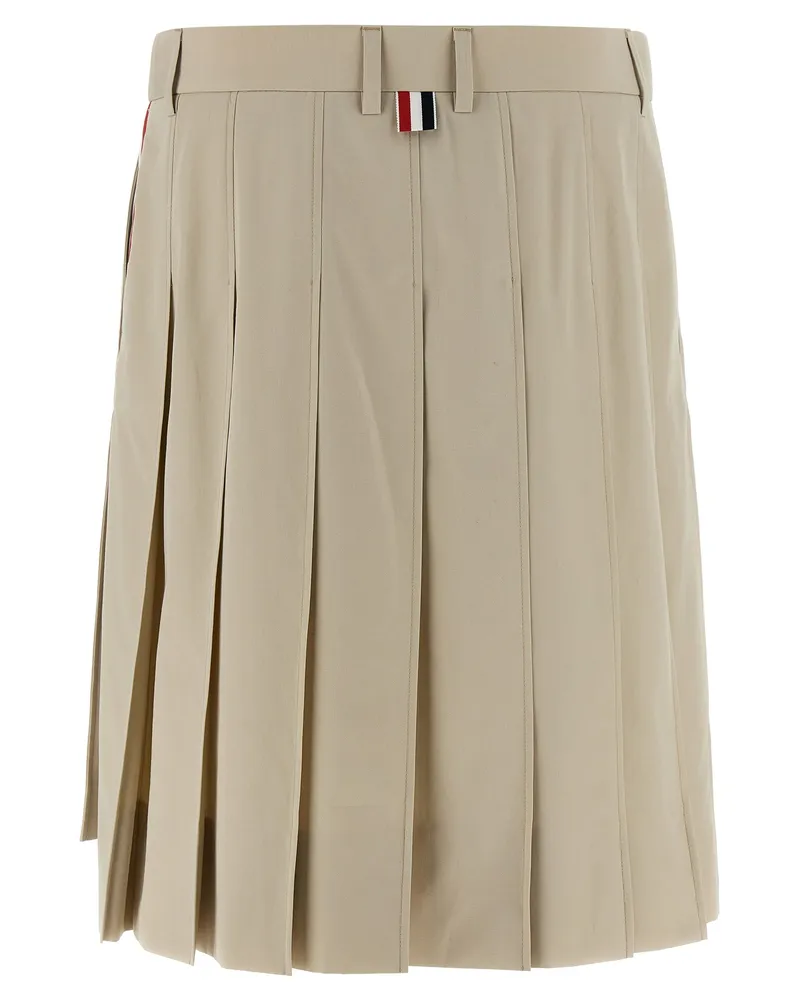 Thom Browne Women's Beige Cotton Long Skirt Beige