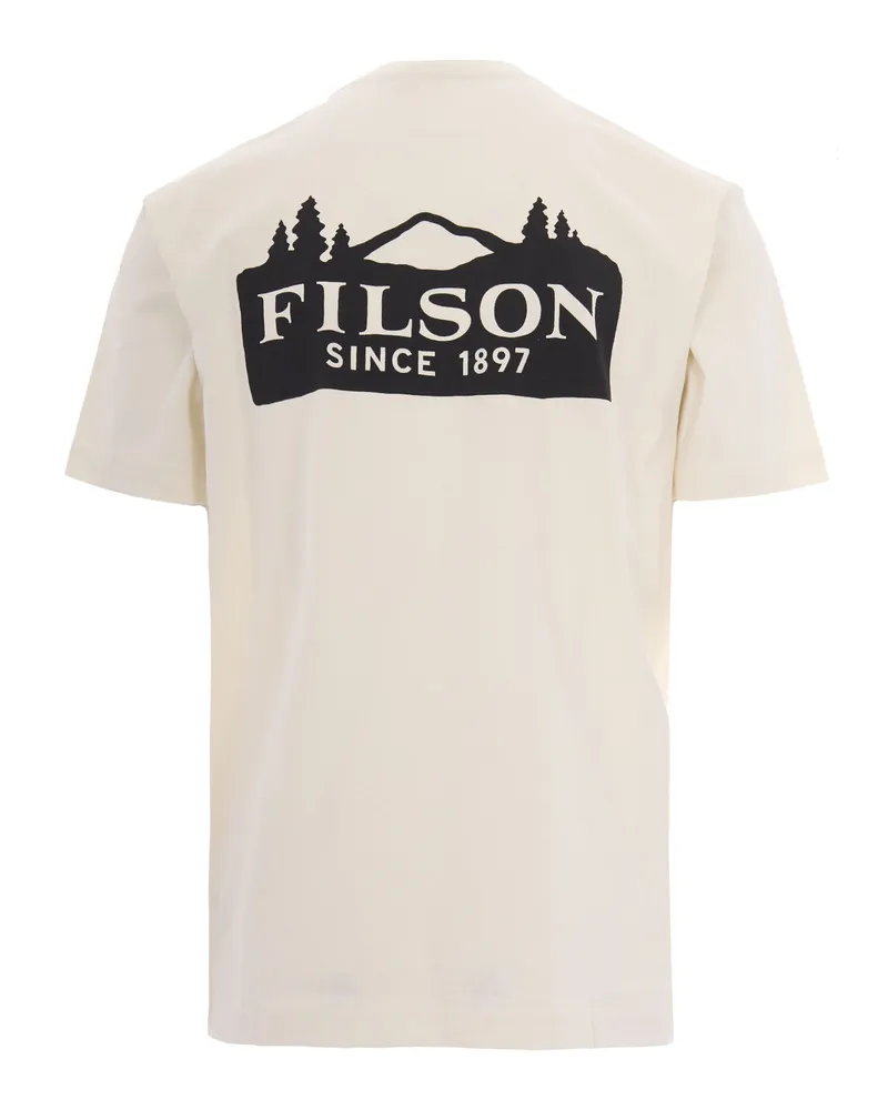 Filson Men T-Shirt Scenic Graphic Basswood Cotton T-Shirts And Polos Beige