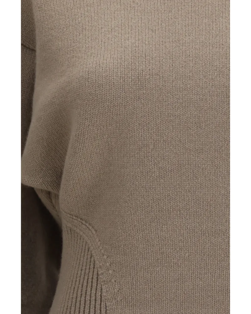 Alaïa Cashmere Crewneck Sweater — Beige Beige
