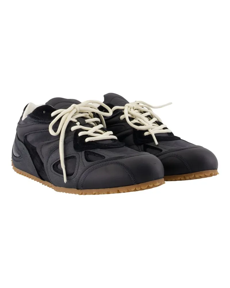 Axel Arigato Men's Slow Runner Sneakers -  Leather Black Calfskin Shoes Black