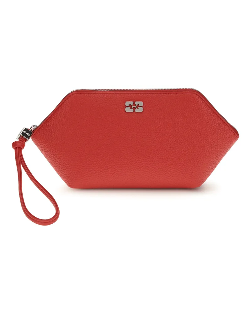 Ganni Women's Pouch Bou Make Up Goji Berry Clutches Red