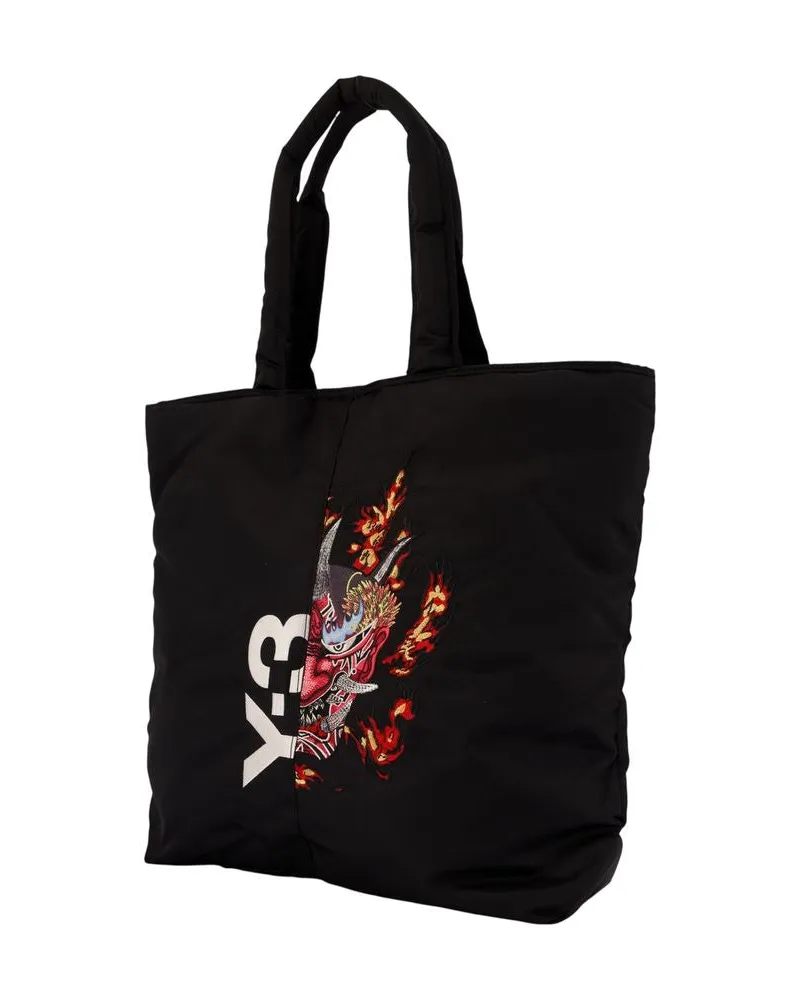 Y-3 Unisex Yaksha Shopper Bag -  Nylon Black Totes-Shopping-Bags Black