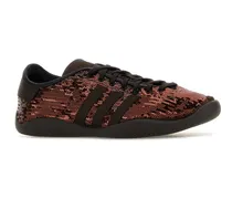 Sequin-Embellished Sneaker — Brown