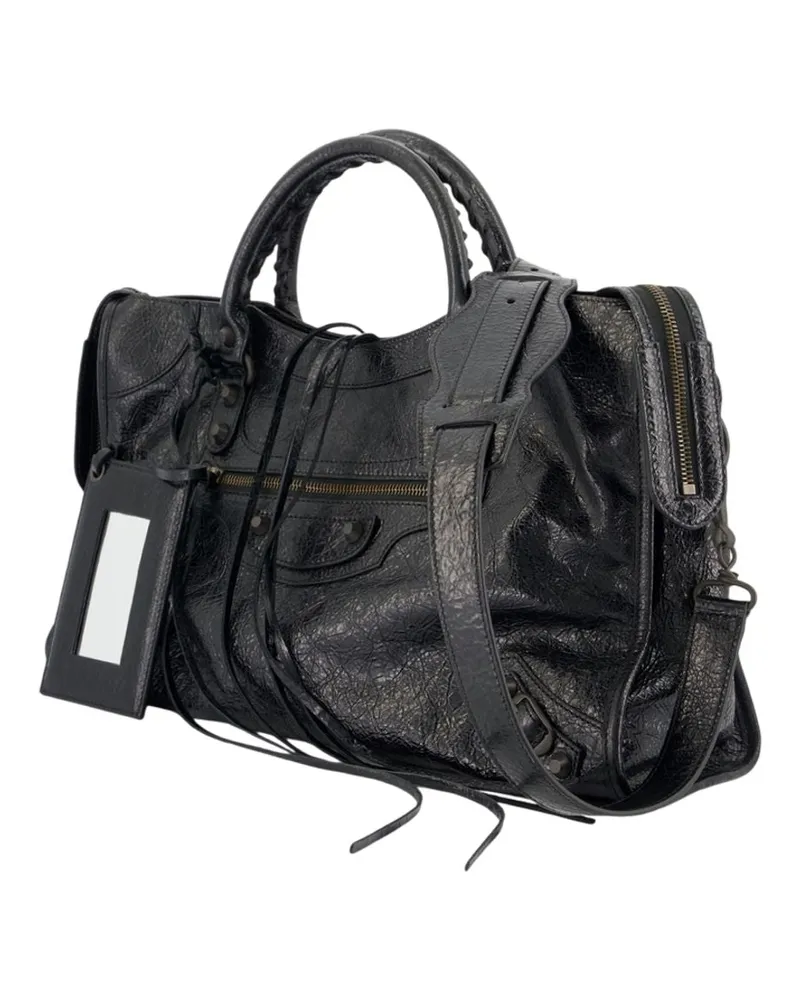 Balenciaga Women's Le City Bag -  Leather Black Lambskin Handbags-Purses Black