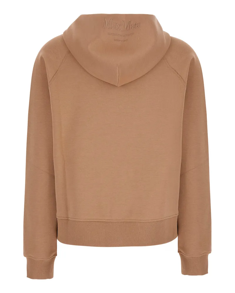 Max Mara Women's Sweatshirt Marea Beige Cotton Sweatshirts Sweater Beige