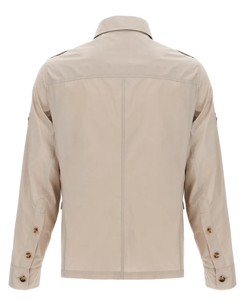 Brunello Cucinelli Men's Beige Cotton Full-Length Jacket Clothing Beige