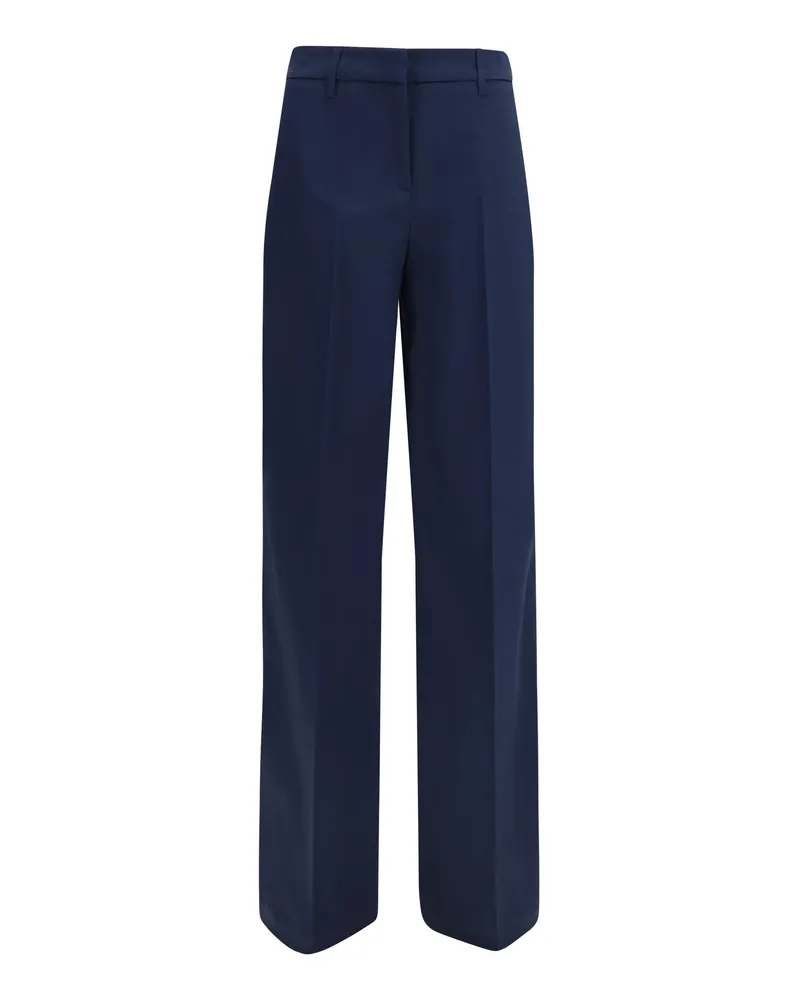 True Royal Women's Trousers Niki Blue Cotton Blue