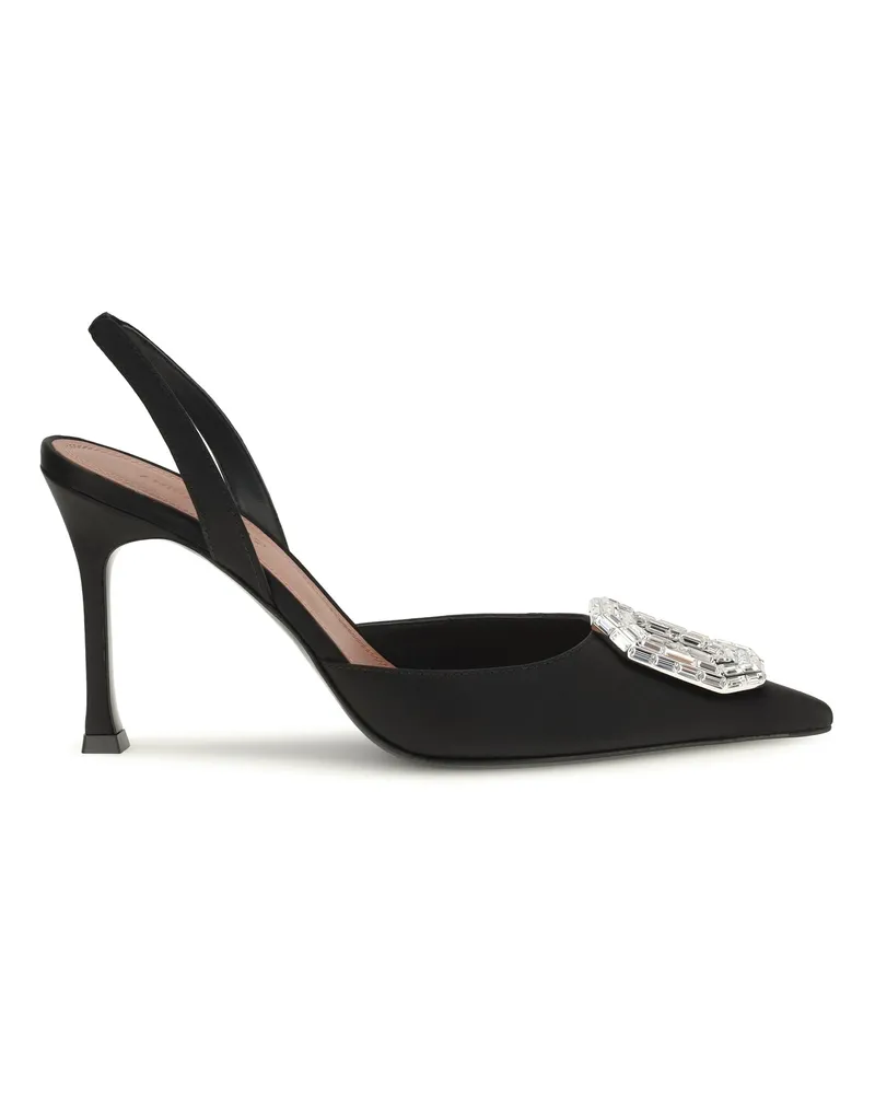 Amina Muaddi Camelia Slingback Pumps — Black Black