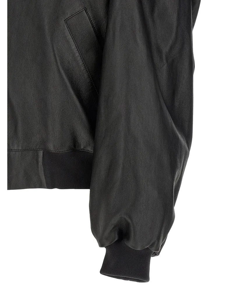 Balenciaga Men's Black Lamb Leather Jacket Clothing Black