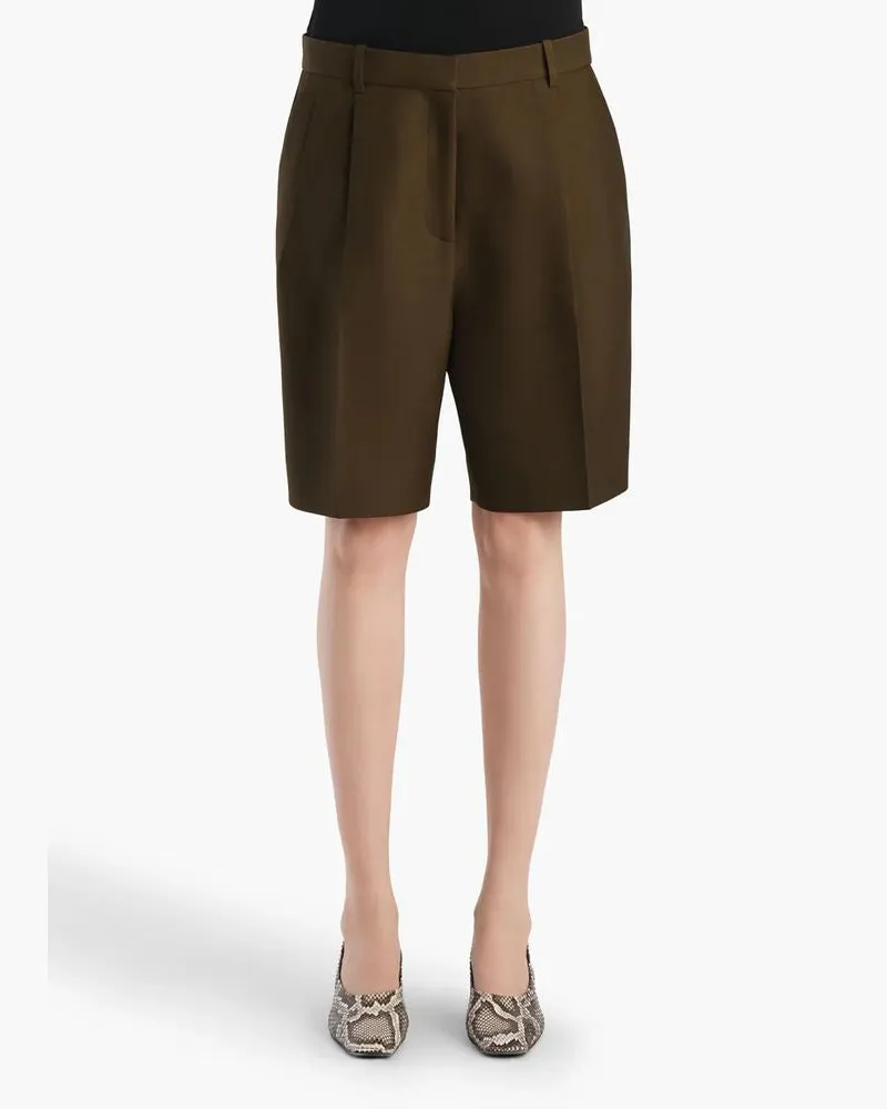 KHAITE H26 Shorts — Olive Olive