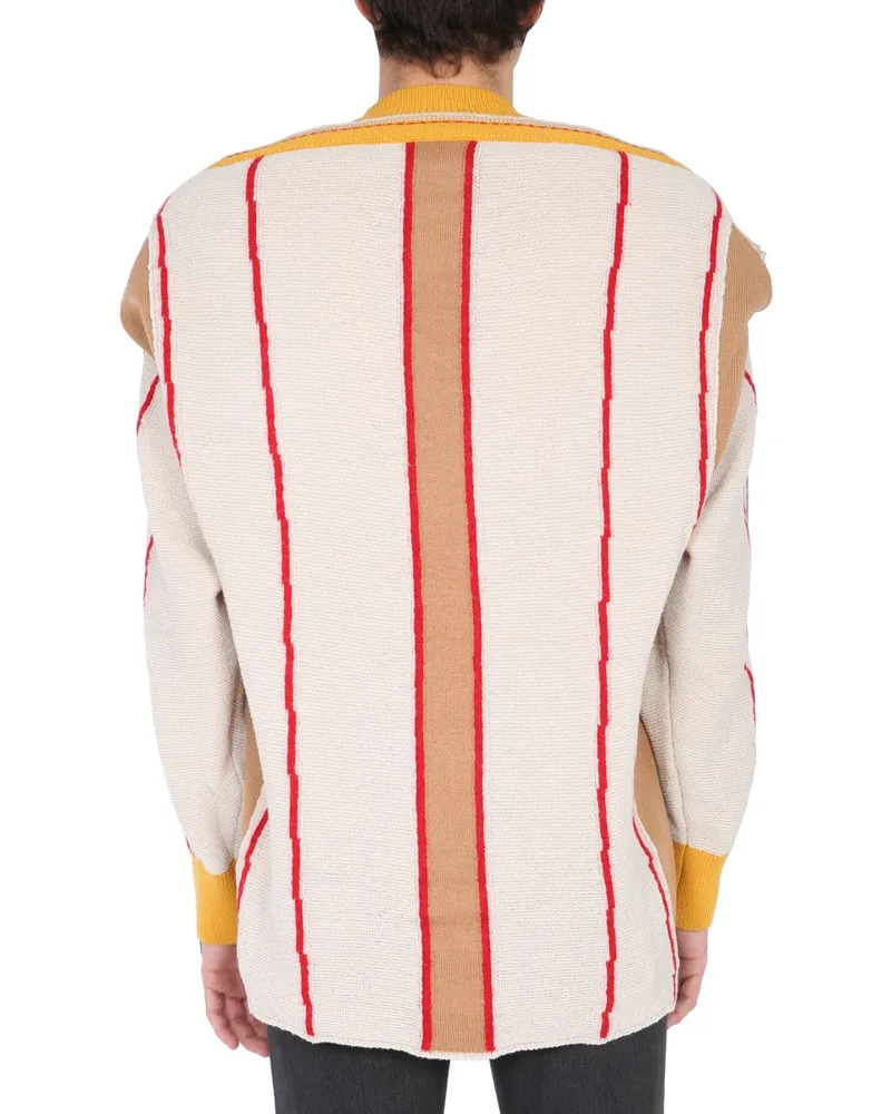 AMBUSH Crew Neck Wool Mix Sweater — Beige Beige