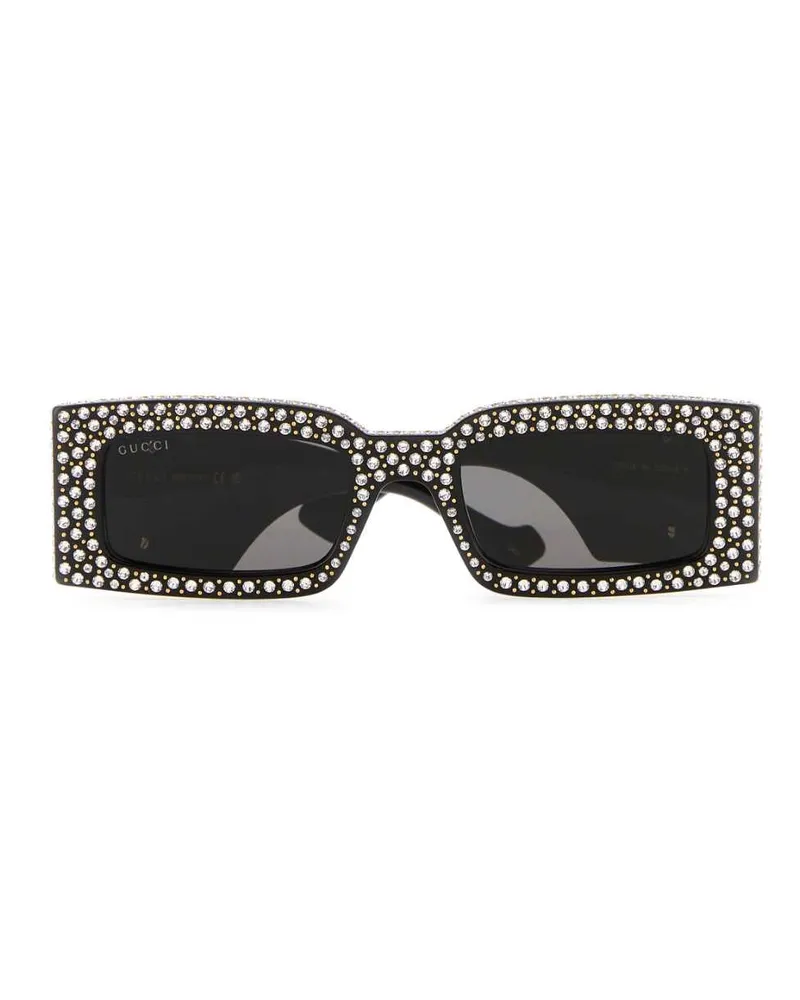 Gucci Women's Embellished Acetate Sunglasses Blackblackcrygrey Exterior: Occhiali Da Sole Black