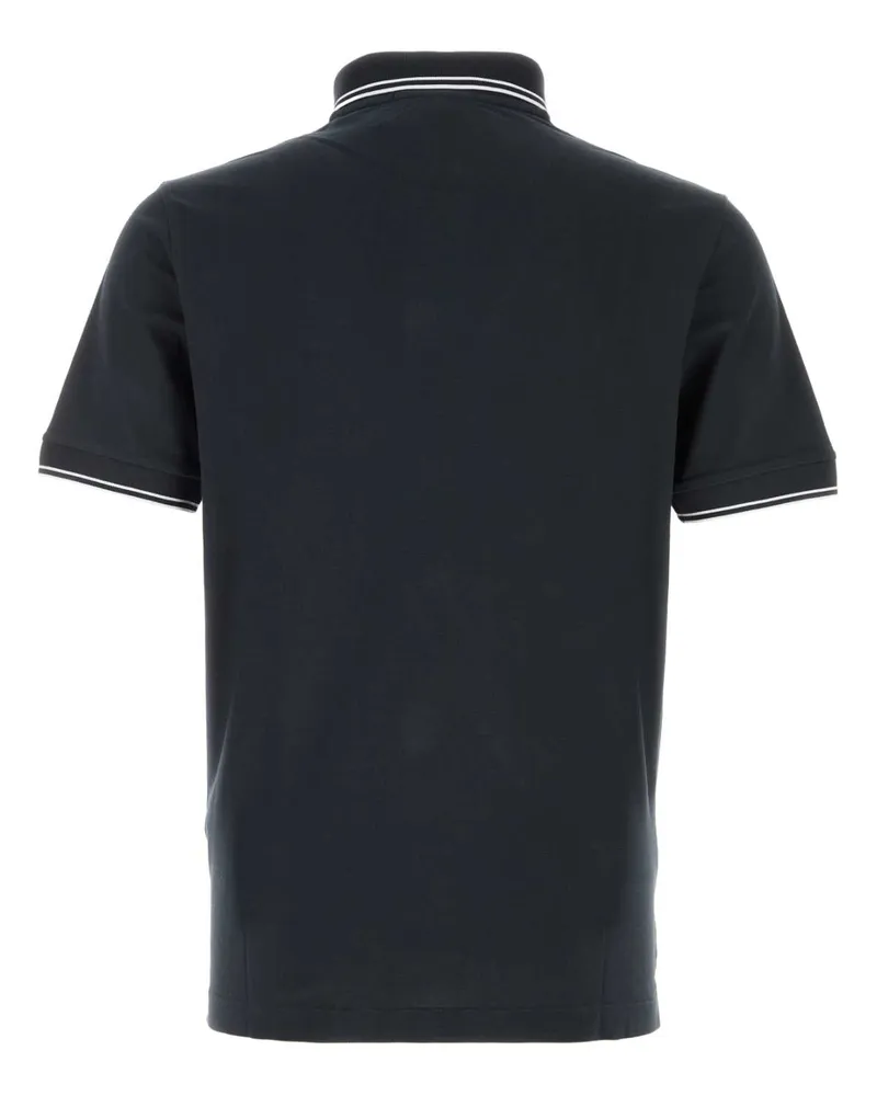 Stone Island Men's Midnight Blue Stretch Piquet Polo Shirt Exterior: Cotton Elastane T-shirts And Polos Navy