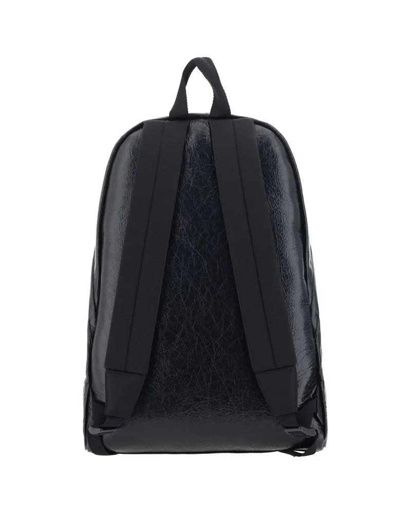 Balenciaga Men's Black Lamb Ovis Aries Backpack Black