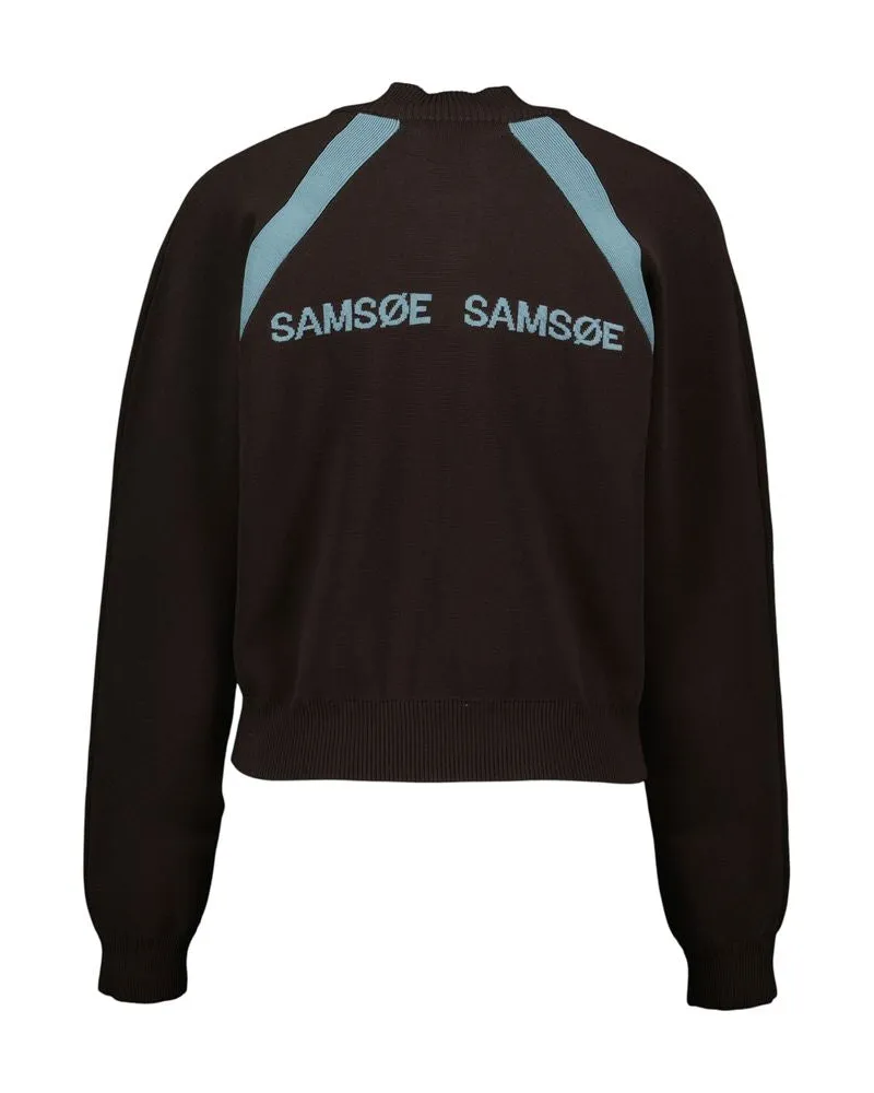 Samsøe & Samsøe Women's Savala 15830 Bomber - Samsøe Viscose Brown Ready-To-Wear Knitwear Brown