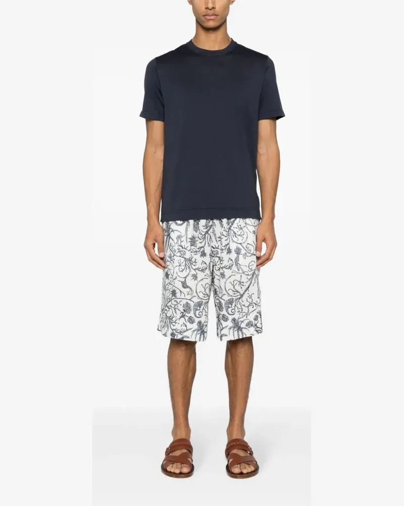 Fedeli Men's T-Camiseta De Algodón Extremo Ss24 M Navy
