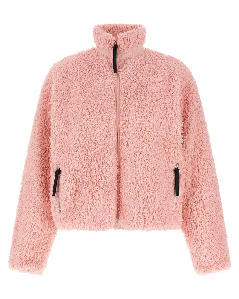 Jil Sander Teddy-Effect Cotton Jacket — Pink Pink