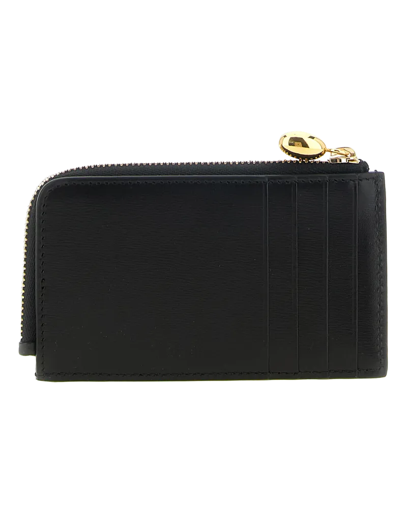 Jil Sander Calfskin Card Case — Black Black