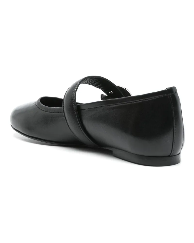 COPERNI Logo-Buckle Leather Ballet Flat — Black Black