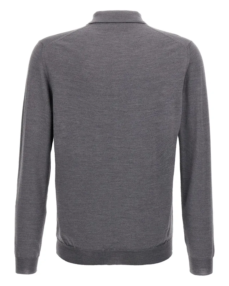 Zanone Virgin Wool Polo Shirt — Grey Grey