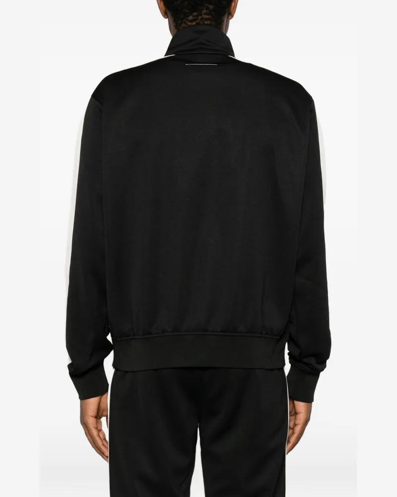 Maison Margiela High-Neck Zip Sweatshirt — Black Black