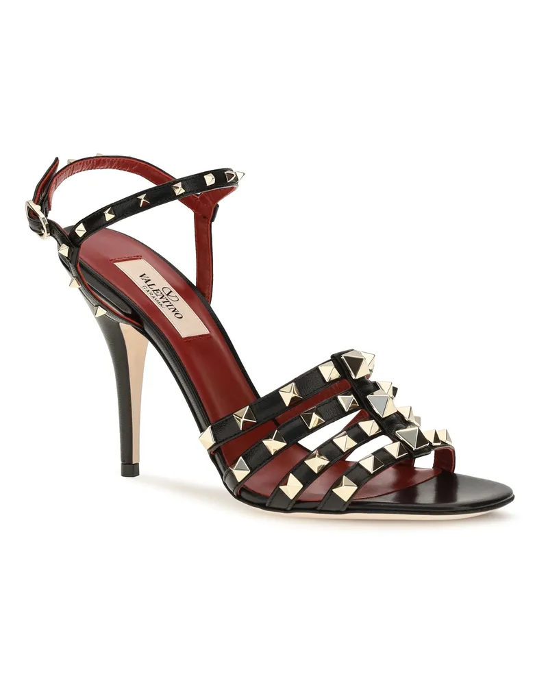 Valentino Garavani Women's Rockstud Kidskin Sandals Nero Black