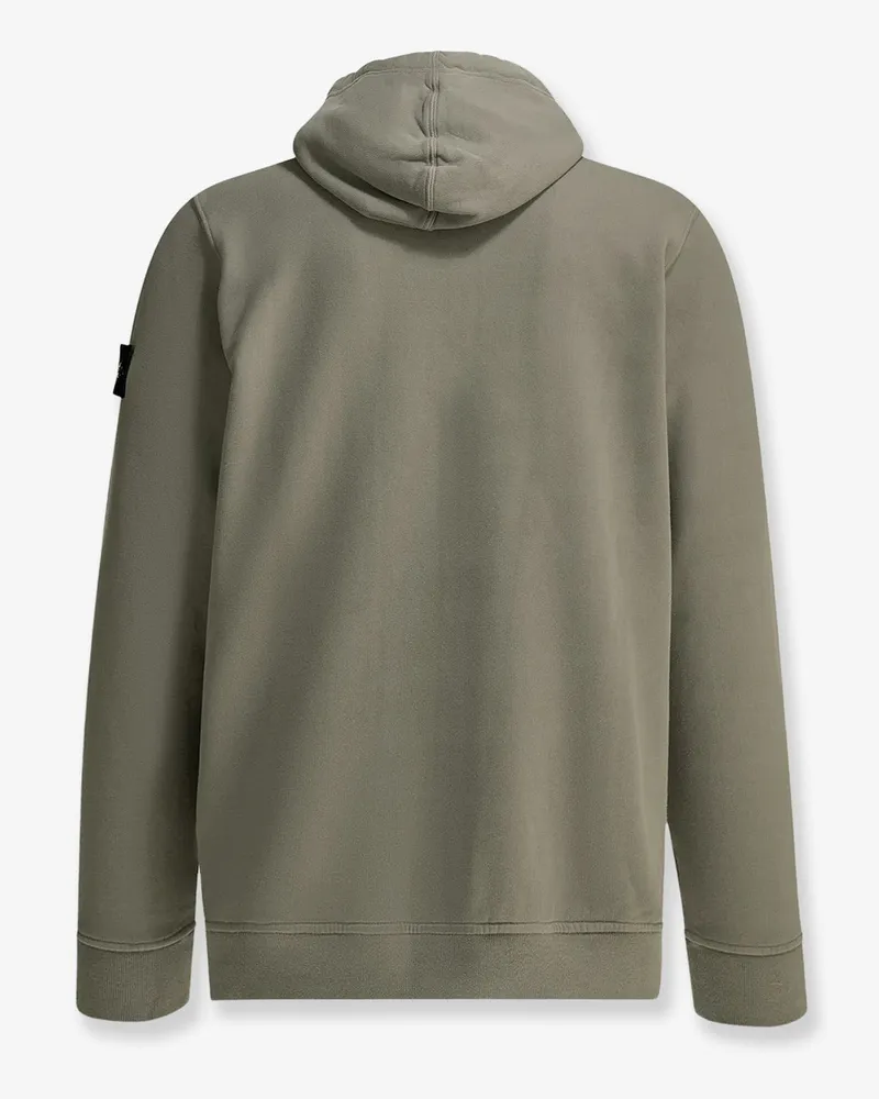 Stone Island Men Hooded Sweatshirt Organic Cotton Green Sweatshirts Sweater Green