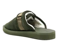 Women's Zavo-Mab Sandal Green Leather Mouton
