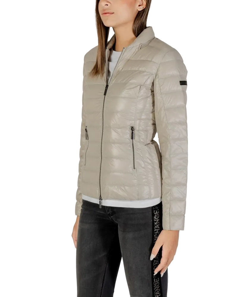 Armani Exchange Quilted Polyamide Down Jacket — Beige Beige