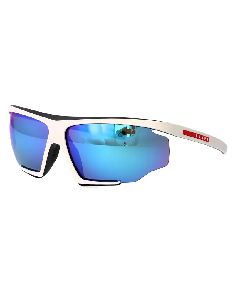 Prada 0PS Injected Rubber Effect Sunglasses — White White