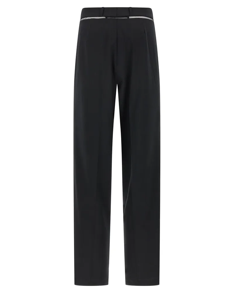 Nensi Dojaka Women's Black Virgin Wool Casual Pants Black