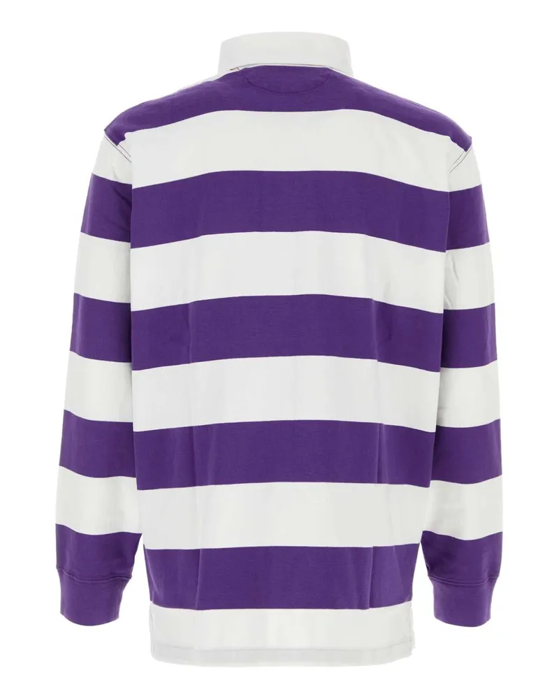Ralph Lauren Men's Rugby Polo Shirt Purple Cotton Sweater Purple