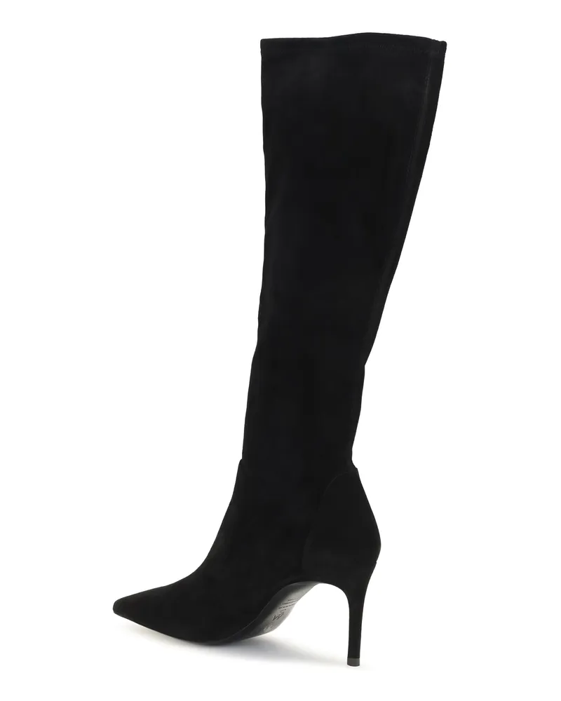 Stuart Weitzman Women's Boots Power Black Calf Leather Black
